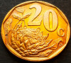 Moneda exotica 20 CENTI - AFRICA de SUD, anul 1997 *cod 3197 = AFERIKA BORWA