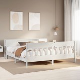 VidaXL Pat cu bibliotecă fără saltea, 180x200 cm, lemn masiv de pin 3323174