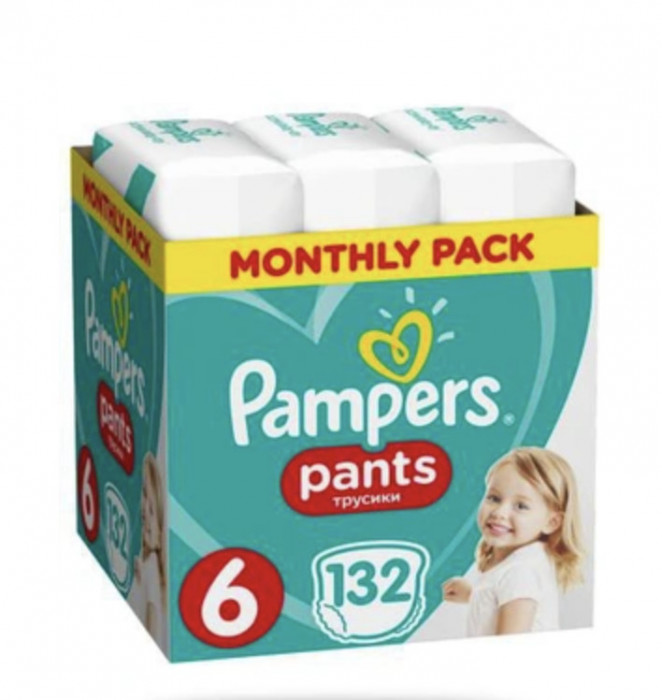 Pampers Pants 6 scutece 132 buc