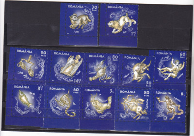 Romania 2011, LP 1900 + 1919 , Zodiac I + II, SERII COMPLETE, MNH! foto