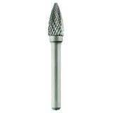 Tivoly 1031791 - Freza cu carburi metalice 16x30x75 mm tija 8 mm forma G (conica cu cap ascutit) tais dublu
