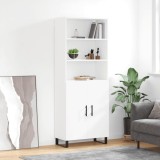 vidaXL Dulap &icirc;nalt, alb, 69,5x34x180 cm, lemn compozit