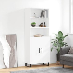 Gossi dulap inalt, alb, 69,5x34x180 cm, lemn compozit