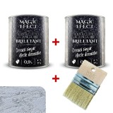 Cumpara ieftin Pachet 1+1 &ndash; Vopsea Decorativă Magic Effect Brilliant C02 Argintiu 0.9L Interior