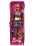 Papusa Barbie Fashionistas Puff Sleeve Plaid Blazer Dress (grb53)