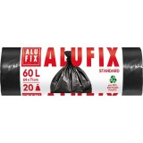 Saci menajeri 60 L 64 x 71 cm HDPE negri 20 buc/rola