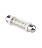 Bec auto 12V T10 42mm 8LED SV 8.5 lumina alba ZAR0078, Generic