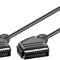 Cablu Euro SCART 21 pini 7mm - Euro SCART 21 pini 7mm 1.5m tata-tata negru