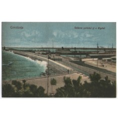 1929 - Constanta, portul si digul (jud. Constanta)