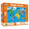 Magic Puzzle - Harta lumii ( 50 piese), Galt