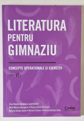 LITERATURA PENTRU GIMNAZIU , CONCEPTE OPERATIONALE SI EXERCITII , CLASA A VI - A , editie coordonata de IRINA - ROXANA GEORGESCU , 2024 foto