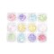 Set 12 paiete decorative unghii, patrate, multicolor