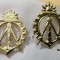 S 18 - semne de arma - metalice - geniu - model nou - aurii