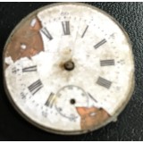 CSM1 Donator Mecanism Vechi Ceas de Buzunar (Anii 1900) - Cadran Email Spart, Pentru Piese
