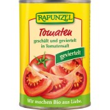 Tomate Bio Decojite si Taiate in Sferturi Rapunzel, La Conserva, Rosii Italiene Ecologice