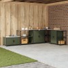VidaXL Raft de depozitare pentru bucătărie cu raft Verde oliv Oţel