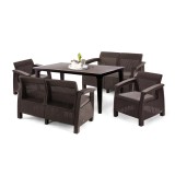 Cumpara ieftin Set de mobilier de grădină Corfu Fiesta III cu masă Futura maro
