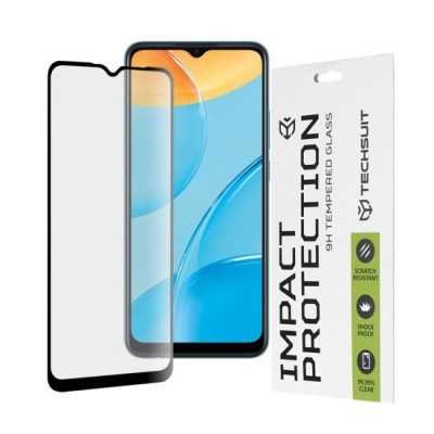 Folie pentru Oppo A15 / A15s / A16 / A16s / A54s - Techsuit 111D Full Cover / Full Glue Glass - Black foto
