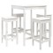 Set mobilier de bar pentru gradina, 5 piese,alb, lemn masiv pin