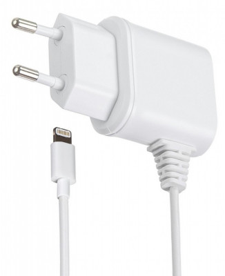 Incarcator retea Kit Apple Lightning IP5MCEU1AWH, 1A, alb, pentru dispozitive Apple foto