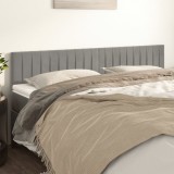vidaXL Tăblii de pat, 2 buc, gri deschis, 90x5x78/88 cm, catifea