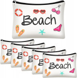 Wooday Beach Sac cosmetic pentru femei Funny Beach Machiaj Bag Cadouri Beach Acc