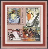 Guineea Bissau 2001 - Picturi de Lautrec, Colita. MNH