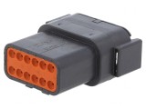 Conector DTM cablu-cablu tată pin 12 negru