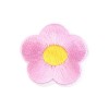 Aplicatie termoadeziva brodata, 30 mm, floare Roz deschis, Crisalida