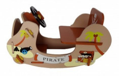 Balansoar din lemn Brown Pirate Boat foto