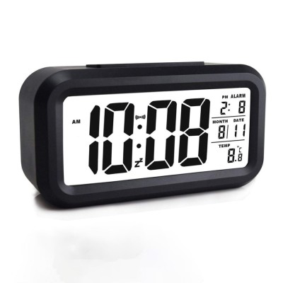 Ceas cu Termometru MRG M899, LCD, Lumina Noapte, Negru C913 foto