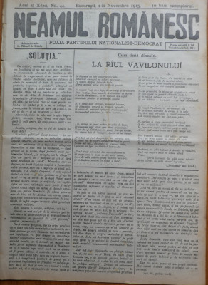 Ziarul Neamul romanesc , nr. 44 , 1915 , din perioada antisemita a lui N. Iorga foto