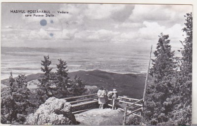 bnk cp Masivul Postavarul - Vedere spre Poiana Stalin - circulata foto