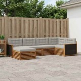 vidaXL Set de canapele de exterior 6 pcs Natural și gri deschis 3383554