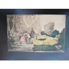 Carte postala, scena din piesa Luceafarul actul V, scena 10 inceput de secol XX