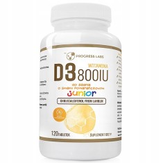 Progress Labs VITAMINA D3 800IU PENTRU COPII supt 120 buc portocaliu foto