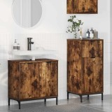 Cumpara ieftin Set de mobilier pentru baie 2 buc. Stejar fumuriu