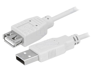 Cablu USB 2.0 A-A 3m Gri foto