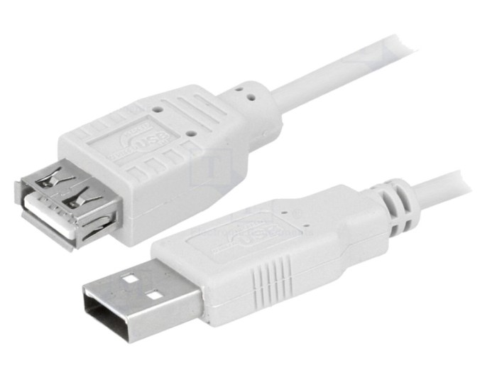 Cablu USB 2.0 A-A 3m Gri