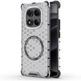 Husa transparenta Xiaomi Redmi Note 14 Pro 4G Techsuit HoneyComb Shield MagSafe, alb