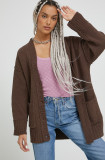 Abercrombie &amp; Fitch cardigan femei, culoarea maro, călduros