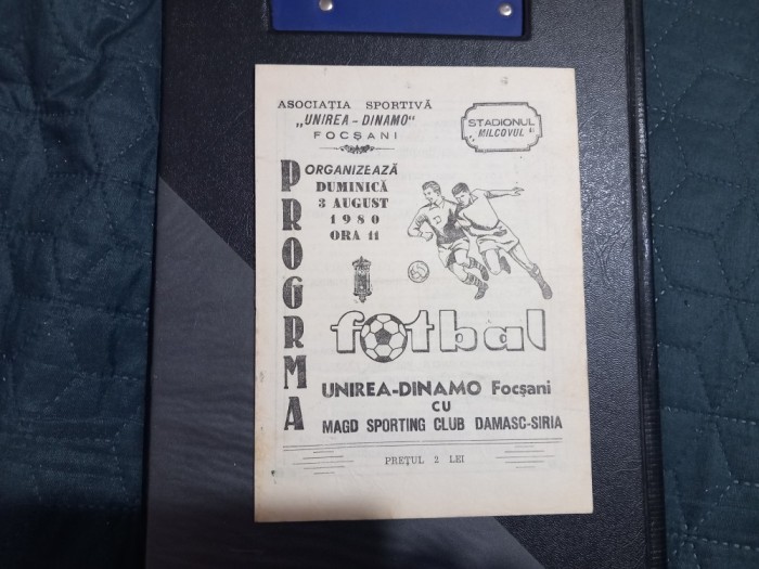 Program Unirea D. Focsani - Magd Sporting Damasc