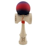 Kendama X Originala, Profesionala, Cyrax, Big Cups V2, Rubber Grip cu Cupe Mari, Rulment Metalic cu Ata 55 cm,&nbsp;Mov/Rosu/Negru