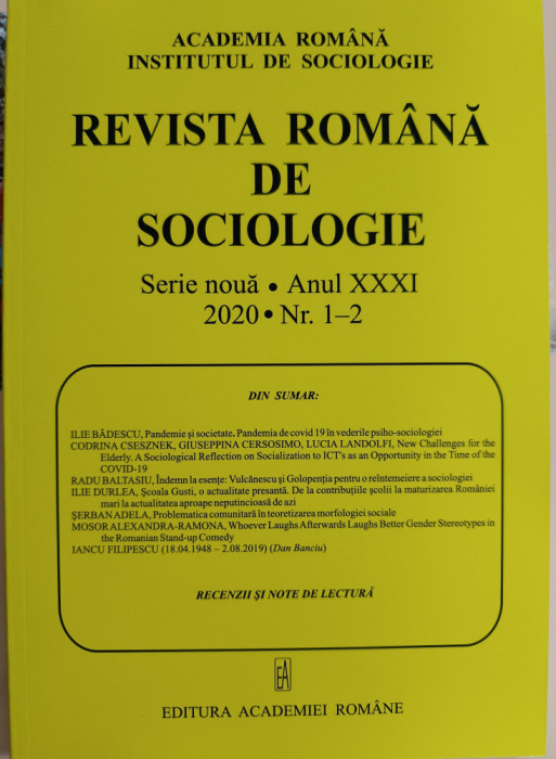 Revista Romana de Sociologie nr. 1-2/2020 si 5-6/2020