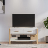 VidaXL Comodă TV, alb, 82x38x45 cm, lemn prelucrat
