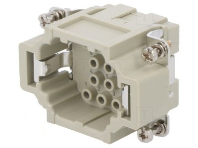 Conector HDC Inserturi Contact Tată 16A 10P foto