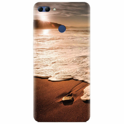 Husa silicon pentru Huawei Y9 2018, Sunset Foamy Beach Wave foto