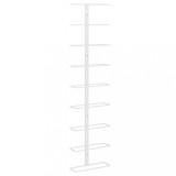 Cumpara ieftin Suport sticle de vin, de perete, 9 sticle, alb, fier