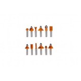 Freze pentru lemn, set 12 piese, Diametru Prindere 8mm