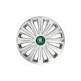 Cumpara ieftin Set 4 Capace Roti pentru Skoda Nou Verde, model Trend Gray, R15, SKODA